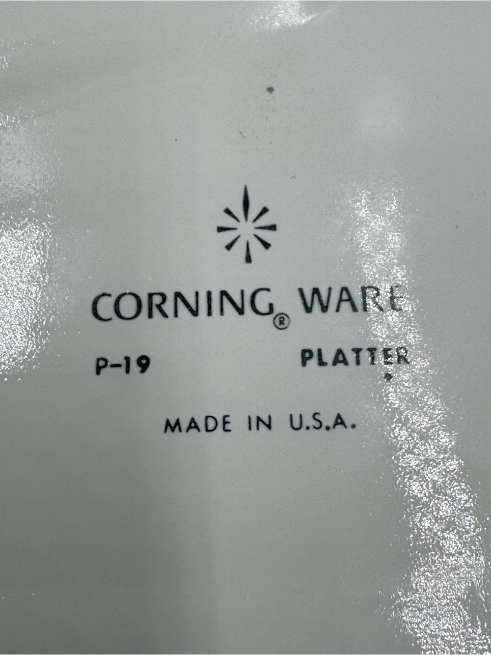 Vintage Corning Ware Blue Cornflower P-19 Platter Serving Tray Stand